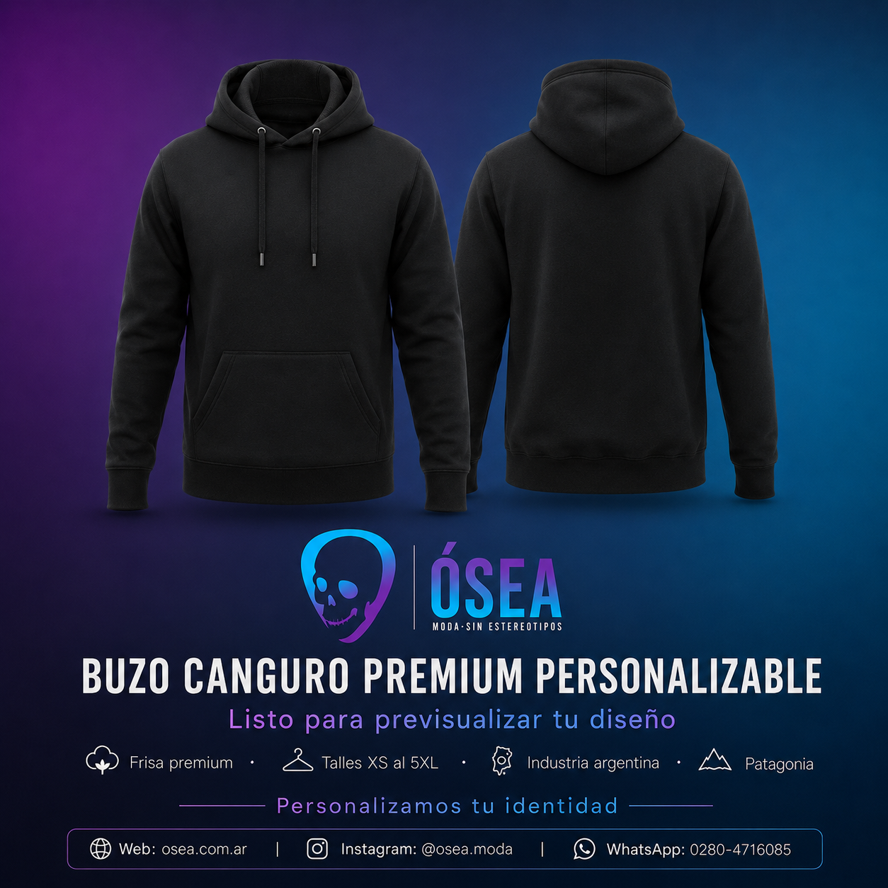 Buzos canguro personalizados ÓSEA