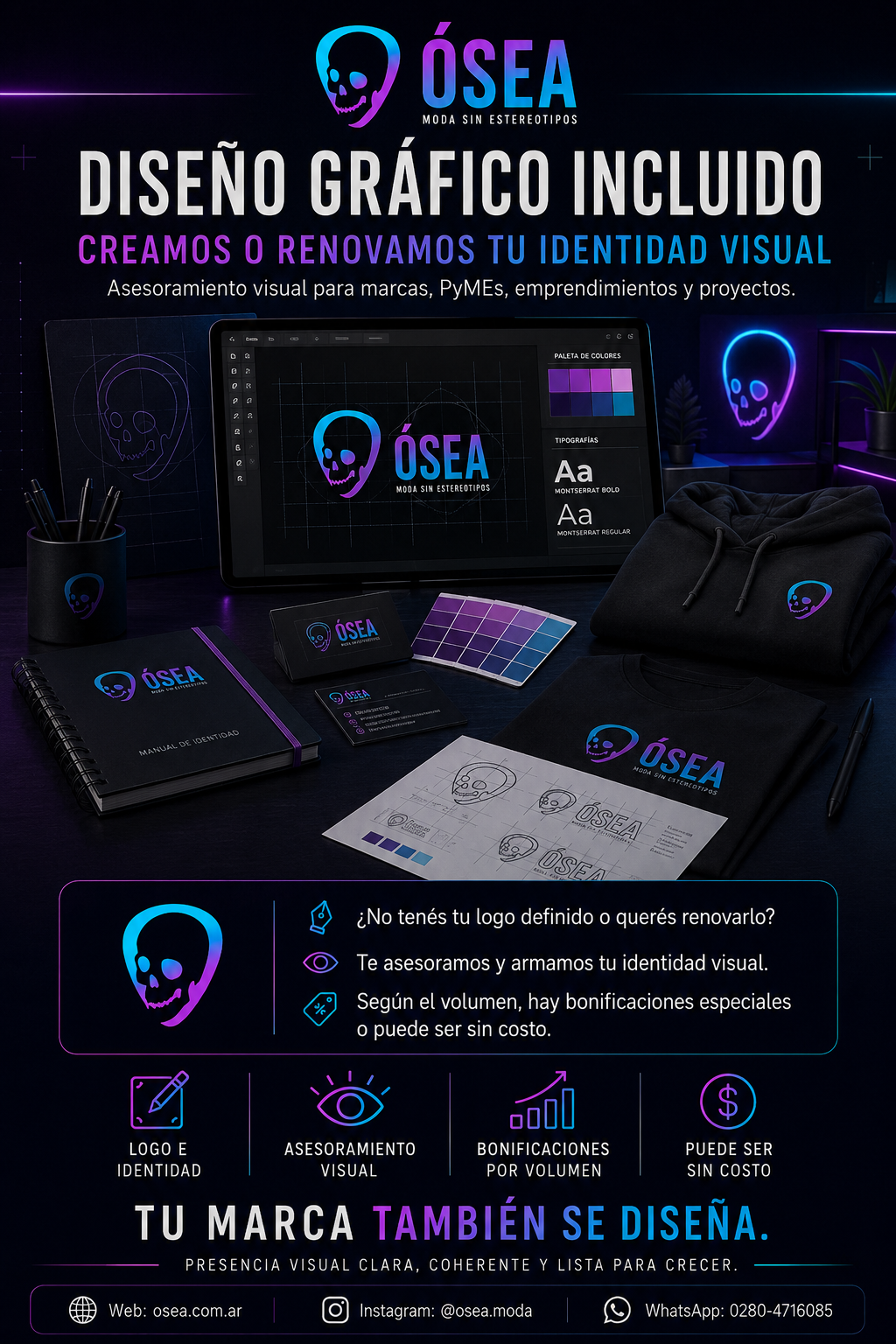 Diseño gráfico e identidad visual ÓSEA